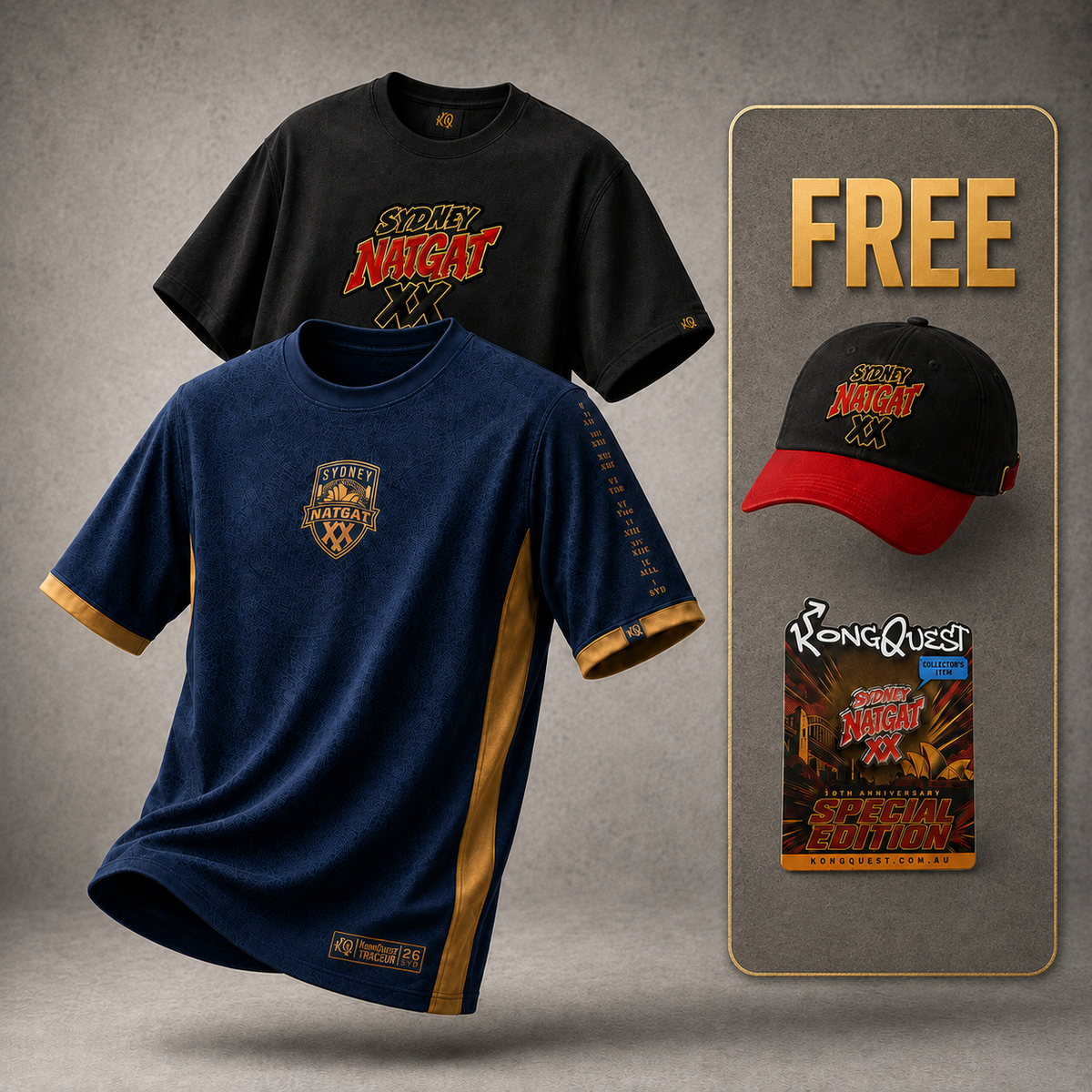 NATGAT XX Shirt Bundle (Free Hat & Pin)
