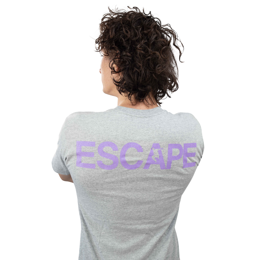 Reach Escape - Grey Purple Shirt